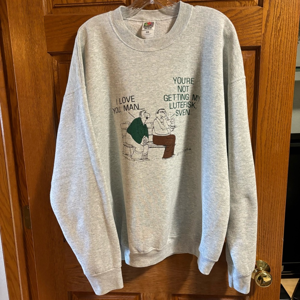 Fruit of the Loom Ed Fischer Norwegian Graphic Sweatshirt size XXL